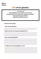 Vorschau - Stundenentwürfe - Gefühle verstehen – Lesetexte & Arbeitsblätter (Klasse 2–4) | Differenziert mit ⭐ & 2 Lineaturen - Seite 1