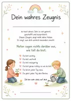 Vorschau - Mal- und Bastelvorlagen - Das wahre Zeugnis 1.-4. Klasse | Affirmationen & Mutmacher Zeugnis | Persönliche Urkunde Schuljahresende - Seite 2