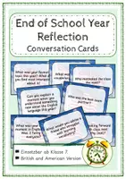 Vorschau - Aufgabenkarten - End of School Year - Reflection (speaking activity, ab 7. Klasse) - Deckblatt