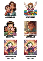 Vorschau - Spiele - Charakterkarten Eigenschaften / Persönlichkeiten Kinder - Deckblatt