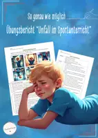 Vorschau - Stundenentwürfe - Bericht schreiben - Sportunfall (Deutsch, Klasse 5-7) - Deckblatt