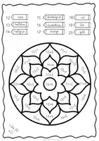 Vorschau - Arbeitsblätter - Rechnen & Malen Mandalas bis 20 – Addition & Subtraktion ohne Übergang (Mathe Klasse 1/2) - Seite 1