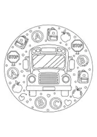 Vorschau - Mal- und Bastelvorlagen - Verkehrsmittel-Mandalas: 10 Motive - Seite 1