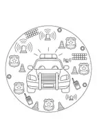 Vorschau - Mal- und Bastelvorlagen - Verkehrsmittel-Mandalas: 10 Motive - Seite 2