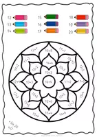 Vorschau - Arbeitsblätter - Rechnen & Malen Mandalas bis 20 – Addition & Subtraktion ohne Übergang (Mathe Klasse 1/2) - Seite 2