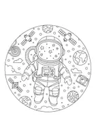 Vorschau - Mal- und Bastelvorlagen - Weltraum-Mandalas: 10 Ausmalbilder - Seite 3