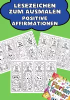 Vorschau - Mal- und Bastelvorlagen - Positive Affirmationen - 12 Lesezeichen zum Ausmalen - Deckblatt