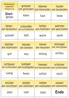 Vorschau - Stationenlernen - Adjektive Spiel - Steigerung Kettenlesen - Seite 1
