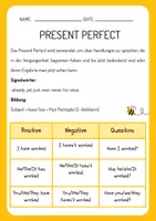 Vorschau - Arbeitsblätter - Present Perfect Worksheet- Grammar Practice - Seite 1