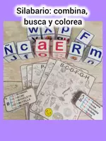 Vista previa - Juegos / Gamificación - Silabario combina, busca y colorea - Portada