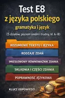 zapowiedź - Test E8 – gramatyka, składnia, rodzaje zdań, poprawność - obwoluta