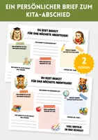 Vorschau - Fördermaterial/Inklusion - KITA-Abschied Vorlage: Ein kleiner Brief für dich | Brief zum Abschied Kindergarten | Portfolio Vorlage Erzieher | Erinnerung Kita | Abschiedsgeschenk Kita - Deckblatt