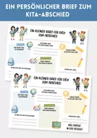 Vorschau - Fördermaterial/Inklusion - KITA-Abschied Vorlage | Portfolio Kita Erinnerung | Abschiedsbrief vom Erzieher*in | Brief an Kindergartenkind | Abschiedsgeschenk Kita & Kindergarten - Deckblatt