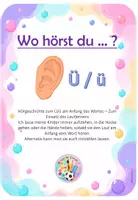 Vorschau - Arbeitsblätter - Zuhörgeschichte zum Lautlernen vom Ü ü - Deckblatt