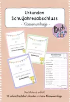 Vorschau - Anderer Materialtyp - Urkunden Schuljahresabschluss - Klassengemeinschaft - Deckblatt