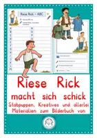 Vorschau - Arbeitsblätter - Lesebegleitheft zum Kinderbuch: „Der Riese Rick macht sich schick“ von Axel Scheffler - Deckblatt