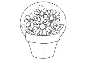 Vorschau - Mal- und Bastelvorlagen - Aufklappkarte - Muttertag (Blumentopf) - Seite 2