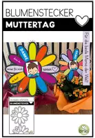 Vorschau - Mal- und Bastelvorlagen - Muttertag - Geschenk - Blumenstecker - Bastelvorlage - Foto - Deckblatt