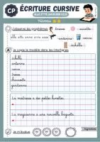 Aperçu - Feuilles d'exercices - Fichier KIT d'écriture cursive P1 à P5 CP - Page 3