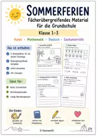 Vorschau - Arbeitsblätter - Sommerferien Materialpaket für die Grundschule - Seite 1