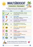 Vorschau - Arbeitsblätter - Sommerferien Materialpaket für die Grundschule - Deckblatt