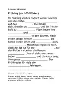 Vorschau - Arbeitsblätter - Diktat Frühling Klasse 4 - Seite 3