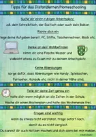 Vorschau - Poster - tipps fürs Distanzlernen Homeschooling Nadine Woelfin - Deckblatt