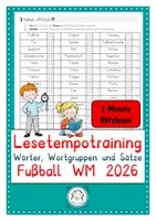Vorschau - Arbeitsblätter - Lesetempotraining Fußball WM 2026 - Deckblatt