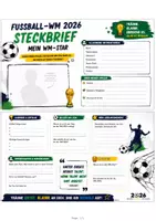 Vorschau - Arbeitsblätter - Fußball-WM 2026 – Mein WM-Star | Steckbrief & Rechercheaufgabe - Seite 1