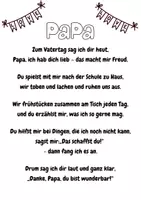 Vorschau - Text - Einn Gedicht zum Vatertag 2-3. Klasse VS - Deckblatt