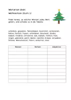 Vorschau - Arbeitsblätter - Wortarten Weihnachten - Nomen, Verben, Adjektive üben - Deckblatt