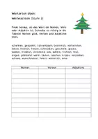 Vorschau - Arbeitsblätter - Wortarten Weihnachten - Nomen, Verben, Adjektive üben - Seite 1