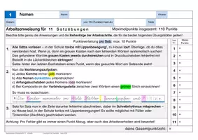 Vorschau - Arbeitsblätter - Grammatiktraining zu den NOMEN - Komplettpaket in SAS - Seite 3