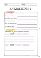 Vorschau - Test - Probe Satzglieder - Deckblatt
