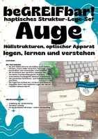 Vorschau - Arbeitsblätter - beGREIFbar! Auge – Hüllstrukturen & optischer Apparat | haptisches Struktur-Lege-Set | Biologie Pflege Medizin - Deckblatt