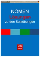 Vorschau - Arbeitsblätter - Lösungen zum Grammatiktraining Satzübungen zu den Nomen - Deckblatt