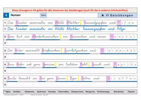 Vorschau - Arbeitsblätter - Lösungen zum Grammatiktraining Satzübungen zu den Nomen - Seite 1