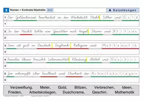 Vorschau - Arbeitsblätter - Lösungen zum Grammatiktraining Satzübungen zu den Nomen - Seite 3