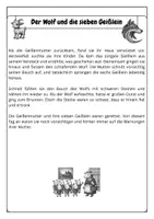 Vorschau - Arbeitsblätter - Märchen Der Wolf und die sieben Geißlein – Klasse 5/6 - Seite 2