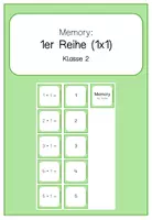 Vorschau - Spiele - Materialpaket Memory 1x1 Reihen (Einmaleins Übungsspiele) - Seite 1