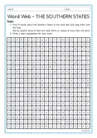 Vorschau - Arbeitsblätter - Word Web - THE SOUTHERN STATES (3-fach differenziert) - Seite 1