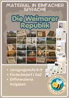 Vorschau - Arbeitsblätter - Weimarer Republik - in einfacher Sprache - Deckblatt