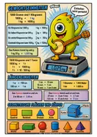 Vorschau - Arbeitsblätter - MAßE & GEOMETRIE - BUNTE ÜBERSICHT + AUSMALBLATT + ARBEITSBLATT - MATHE - qlixu - Deckblatt