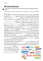 Vorschau - Arbeitsblätter - Paranoid Park: AB 10 Lückentext Kapitel 4 - Deckblatt