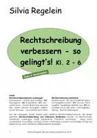 Vorschau - Arbeitsblätter - Rechtschreibung verbessern - so gelingt‘s! Klasse 2 – 6 - Deckblatt