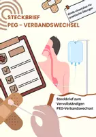 Vorschau - Arbeitsblätter - unvollständiger Steckbrief - PEG-Verbandswechsel zum Vervollständigen (Pflege) - Deckblatt