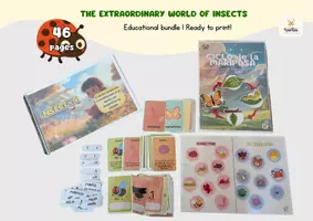 Vista previa - Juegos / Gamificación - Libro y pack de actividades y juegos montessori para aprender vocabulario de los insectos en Inglés - Portada