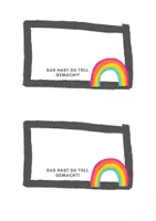 Vorschau - Mal- und Bastelvorlagen - Wunderschönes WILLKOMMEN Paket REGENBOGEN - Seite 1