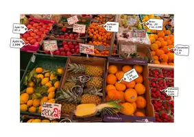 Vorschau - Arbeitsblätter - Rechnen mit Geldbeträgen - Einkaufen auf dem Markt - Deckblatt