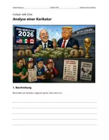 Vorschau - Arbeitsblätter - Fußball-WM 2026 – Analyse einer Karikatur (Profitgier) - Deckblatt